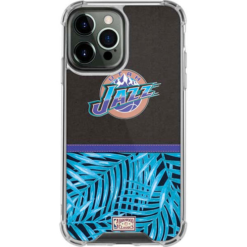 NBA Utah Jazz Retro Palms iPhone 14 Pro Max Clear Case