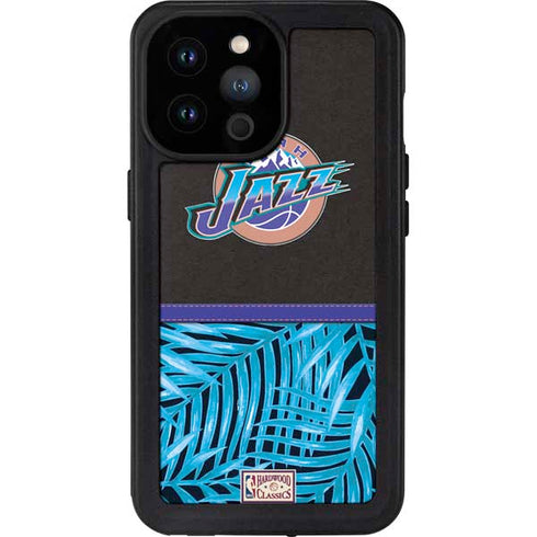 NBA Utah Jazz Retro Palms iPhone 14 Pro Max Waterproof Case