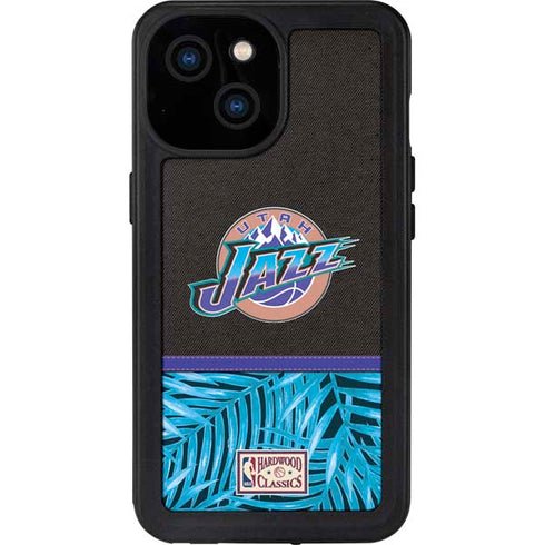 NBA Utah Jazz Retro Palms iPhone 15 Waterproof Case