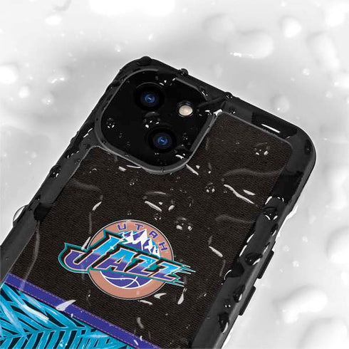 NBA Utah Jazz Retro Palms iPhone 15 Waterproof Case