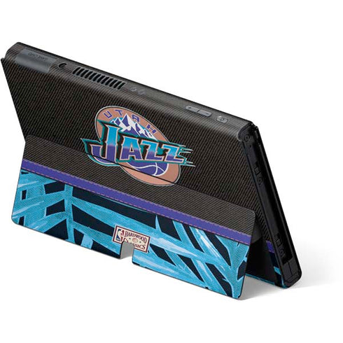 NBA Utah Jazz Retro Palms Nintendo Switch OLED (2021) Skin