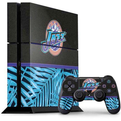 NBA Utah Jazz Retro Palms PS4 Console and Controller Bundle Skin