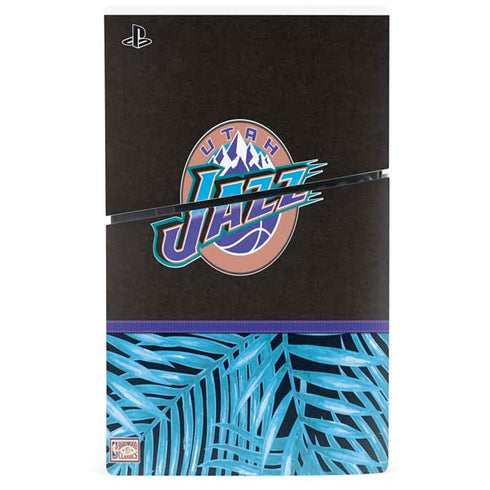 NBA Utah Jazz Retro Palms PS5 Slim Disk Console Skin