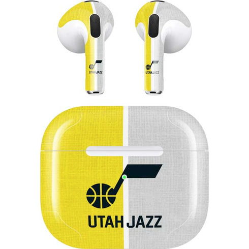 NBA Utah Jazz Split Canvas Apple AirPods (3rd Gen 2021) Skin