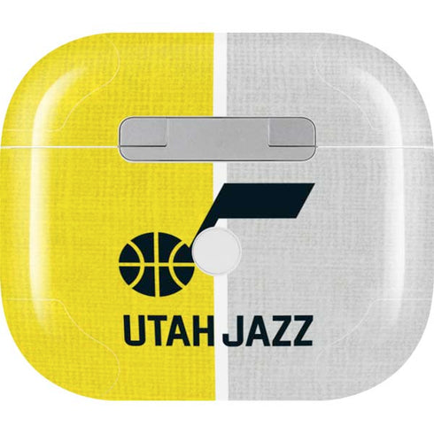 NBA Utah Jazz Split Canvas Apple AirPods (3rd Gen 2021) Skin