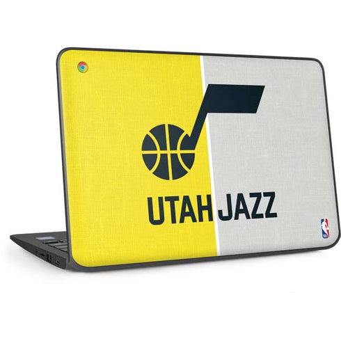 NBA Utah Jazz Split Canvas HP Chromebook Skin