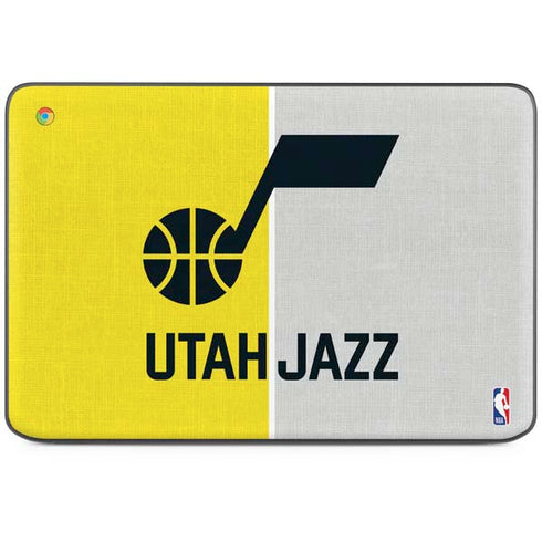 NBA Utah Jazz Split Canvas HP Chromebook Skin