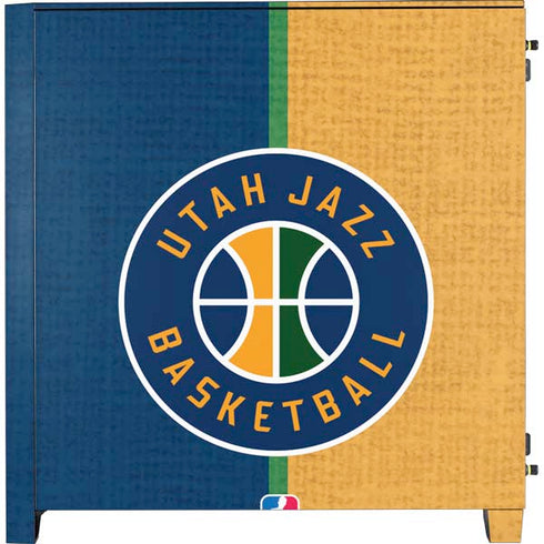NBA Utah Jazz Split Canvas Corsair 4000D Tempered Glass Mid-Tower ATX Case Skin