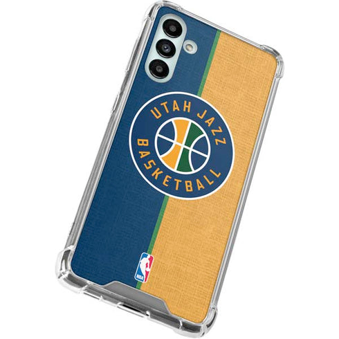 NBA Utah Jazz Split Canvas Galaxy A13 5G Clear Case