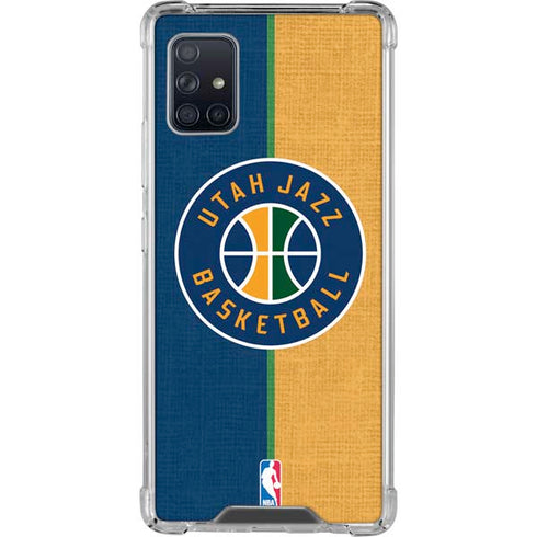 NBA Utah Jazz Split Canvas Galaxy A51 5G Clear Case