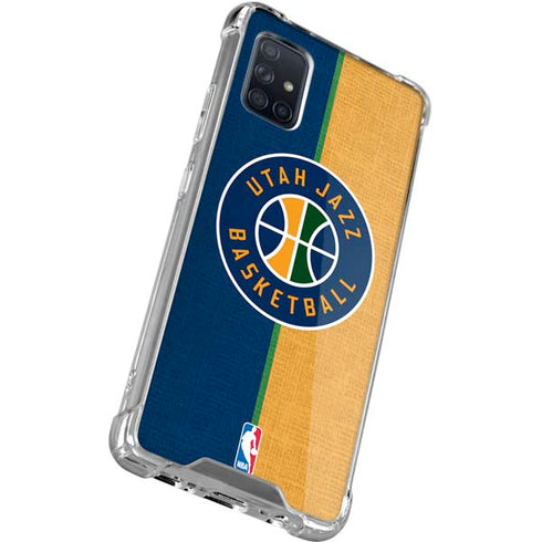 NBA Utah Jazz Split Canvas Galaxy A51 5G Clear Case
