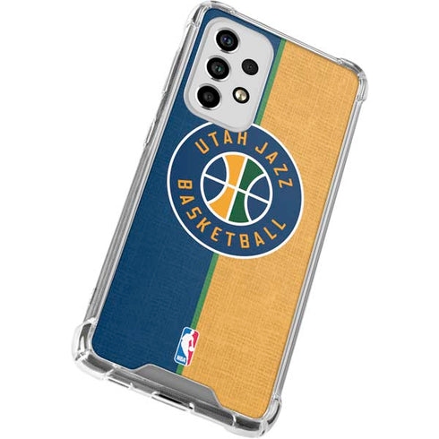 NBA Utah Jazz Split Canvas Galaxy A53 5G Clear Case