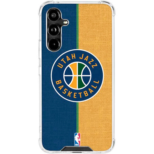 NBA Utah Jazz Split Canvas Galaxy A54 5G Clear Case