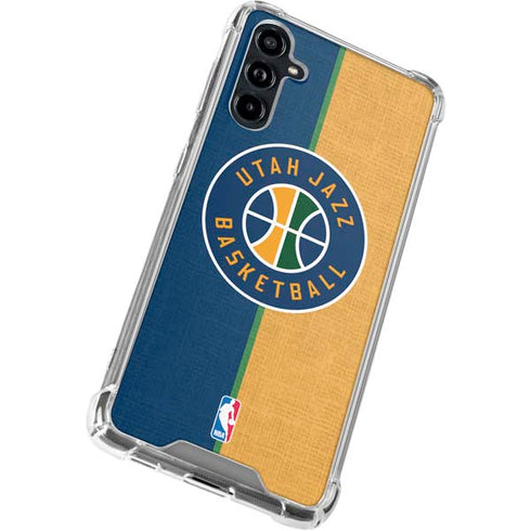 NBA Utah Jazz Split Canvas Galaxy A54 5G Clear Case