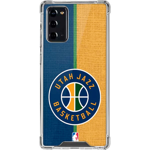 NBA Utah Jazz Split Canvas Galaxy Note20 5G Clear Case