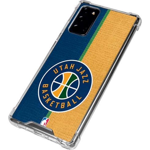NBA Utah Jazz Split Canvas Galaxy Note20 5G Clear Case