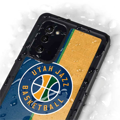 NBA Utah Jazz Split Canvas Galaxy Note20 5G Waterproof Case