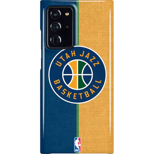 NBA Utah Jazz Split Canvas Galaxy Note20 Ultra 5G Lite Case