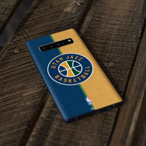 NBA Utah Jazz Split Canvas Galaxy S10 Plus Skin
