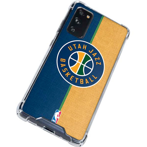 NBA Utah Jazz Split Canvas Galaxy S20 FE Clear Case