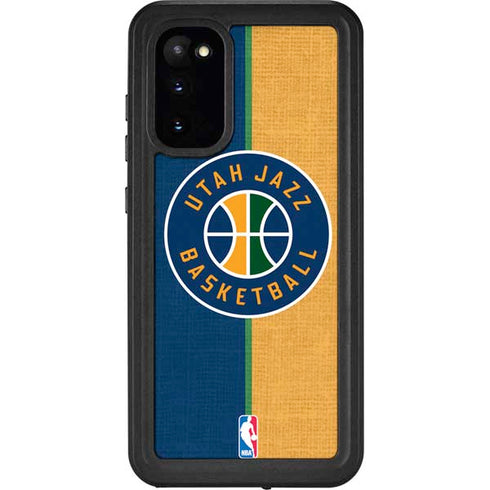 NBA Utah Jazz Split Canvas Galaxy S20 Waterproof Case