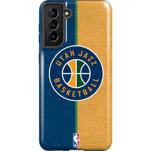 NBA Utah Jazz Split Canvas Galaxy S21 Plus 5G Pro Case