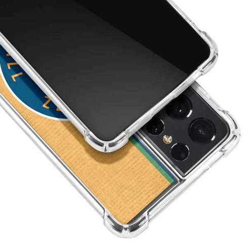 NBA Utah Jazz Split Canvas Galaxy S21 Ultra 5G Clear Case