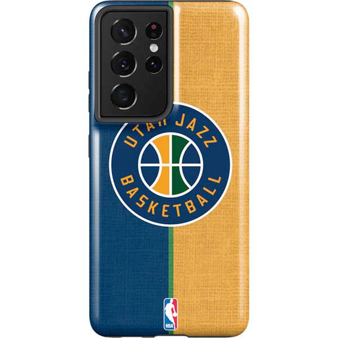 NBA Utah Jazz Split Canvas Galaxy S21 Ultra 5G Pro Case