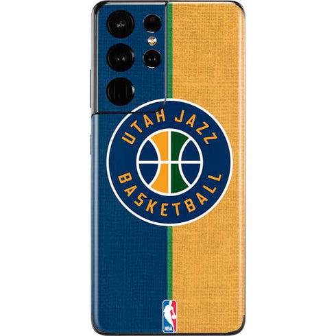 NBA Utah Jazz Split Canvas Galaxy S21 Ultra 5G Skin