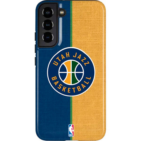 NBA Utah Jazz Split Canvas Galaxy S22 Plus Pro Case