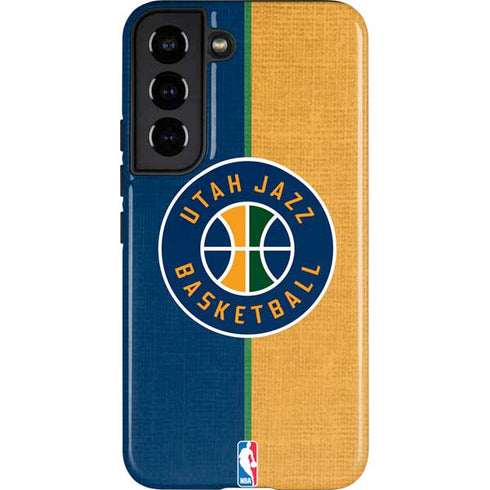 NBA Utah Jazz Split Canvas Galaxy S22 Pro Case