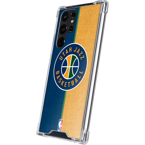 NBA Utah Jazz Split Canvas Galaxy S22 Ultra Clear Case
