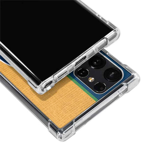 NBA Utah Jazz Split Canvas Galaxy S22 Ultra Clear Case