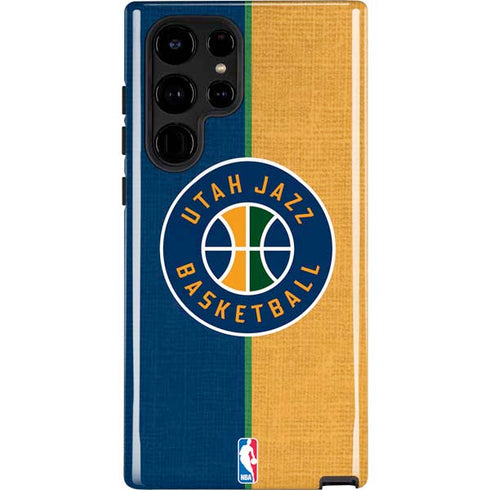 NBA Utah Jazz Split Canvas Galaxy S22 Ultra Pro Case