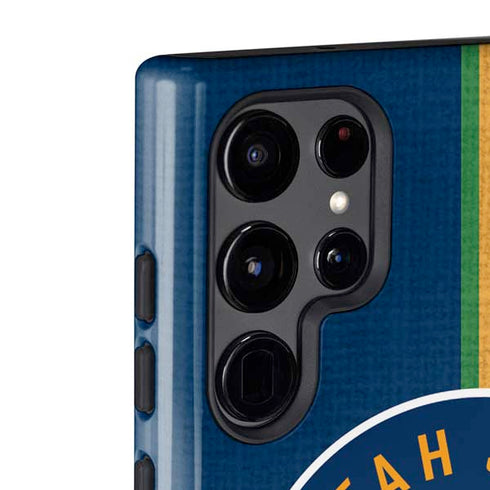 NBA Utah Jazz Split Canvas Galaxy S22 Ultra Pro Case