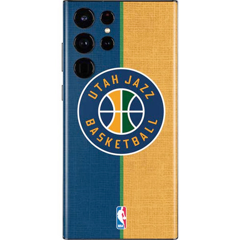 NBA Utah Jazz Split Canvas Galaxy S22 Ultra Skin