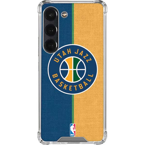 NBA Utah Jazz Split Canvas Galaxy S23 Clear Case