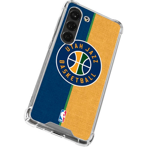 NBA Utah Jazz Split Canvas Galaxy S23 Clear Case