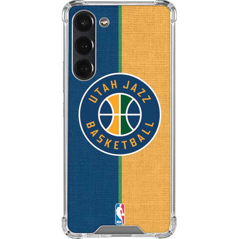 NBA Utah Jazz Split Canvas Galaxy S23 Plus Clear Case