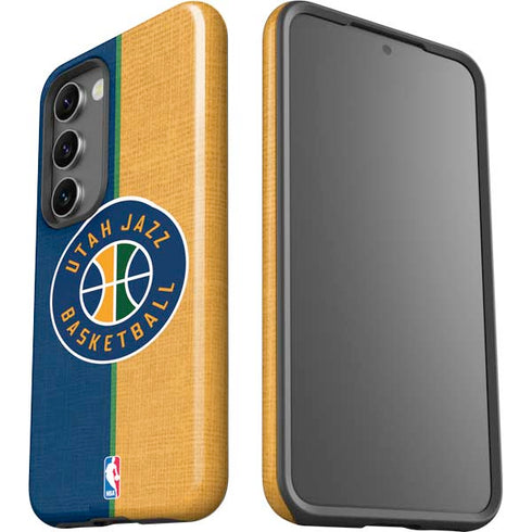 NBA Utah Jazz Split Canvas Galaxy S23 Plus Pro Case