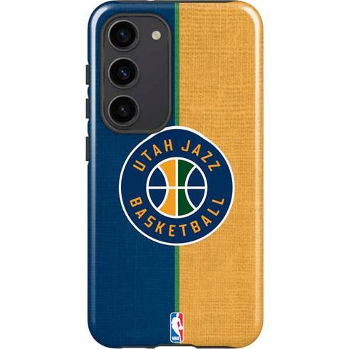 NBA Utah Jazz Split Canvas Galaxy S23 Pro Case