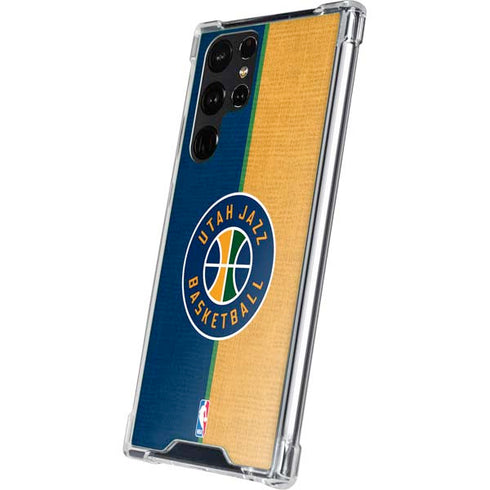 NBA Utah Jazz Split Canvas Galaxy S23 Ultra Clear Case