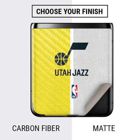 NBA Utah Jazz Split Canvas Galaxy Z Flip Skin