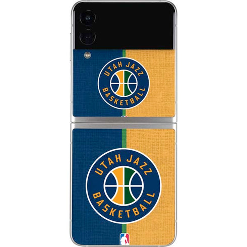 NBA Utah Jazz Split Canvas Galaxy Z Flip3 5G Skin