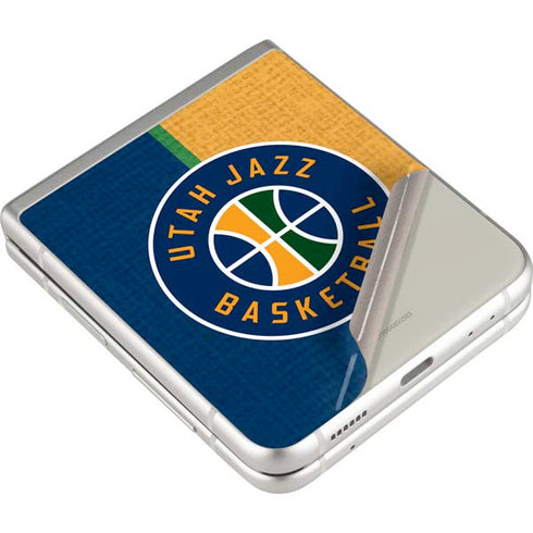 NBA Utah Jazz Split Canvas Galaxy Z Flip3 5G Skin