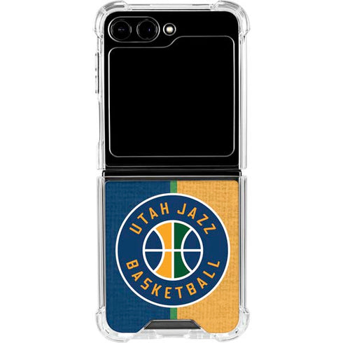 NBA Utah Jazz Split Canvas Galaxy Z Flip5 5G Clear Case