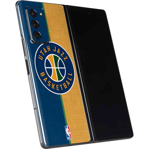 NBA Utah Jazz Split Canvas Galaxy Z Fold2 5G Skin