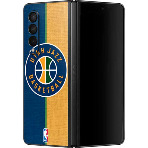 NBA Utah Jazz Split Canvas Galaxy Z Fold3 5G Skin