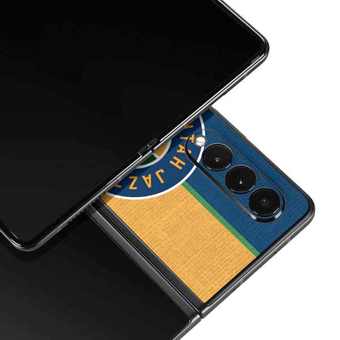 NBA Utah Jazz Split Canvas Galaxy Z Fold3 5G Skin