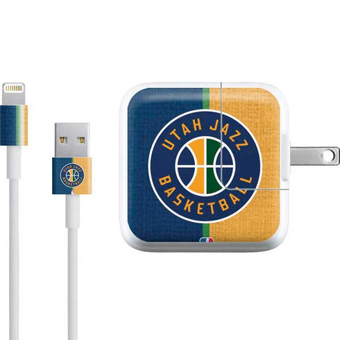 NBA Utah Jazz Split Canvas iPad Charger (10W USB) Skin